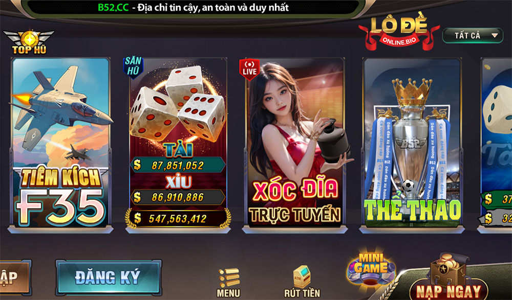 B52club - Trải nghiệm cá cược tại địa chỉ cổng game hàng đầu B52club đem đến không gian giải trí siêu tuyệt vời cho anh em cược thủ
