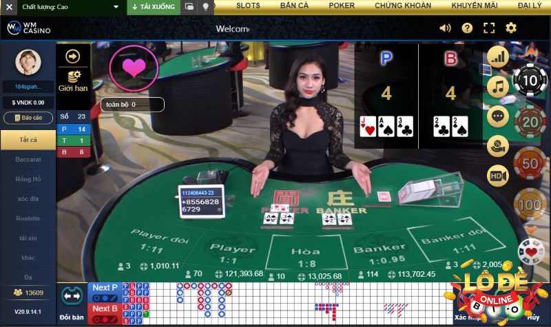 Cửa Hòa trong Baccarat có tỷ lệ trả thưởng cao