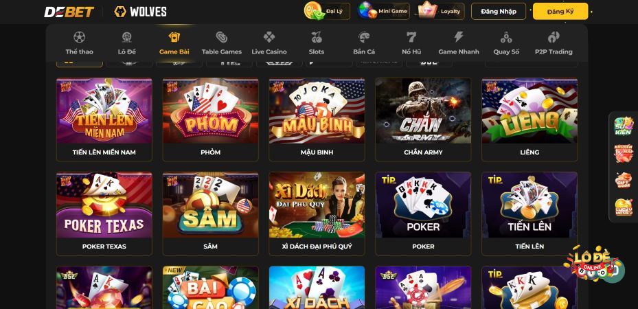 Debet - Cổng game cá cược uy tín hàng đầu hiện nay Các sản phẩm cá cược nổi bật tại Debet