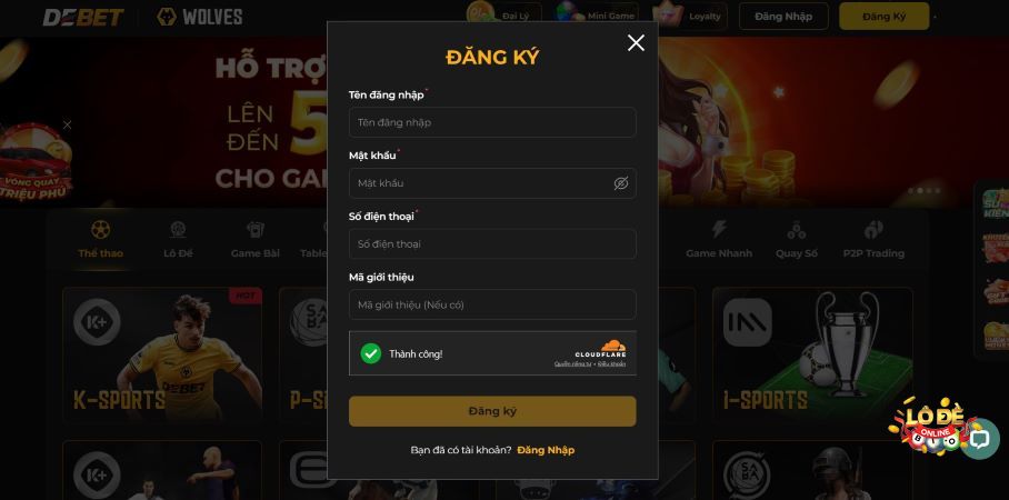 Debet - Cổng game cá cược uy tín hàng đầu hiện nay Cách đăng ký tài khoản tại Debet nhanh chóng