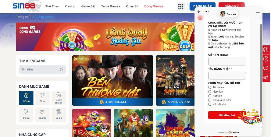 Giới thiệu Sin88 - Cổng game cá cược uy tín và hấp dẫn