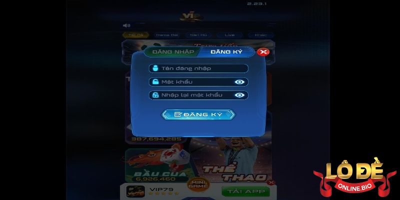 Cách đăng ký tài khoản tại Vip 79