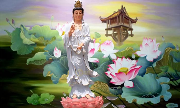 Mơ thấy Quan Âm Bồ Tát ngự trên tòa sen